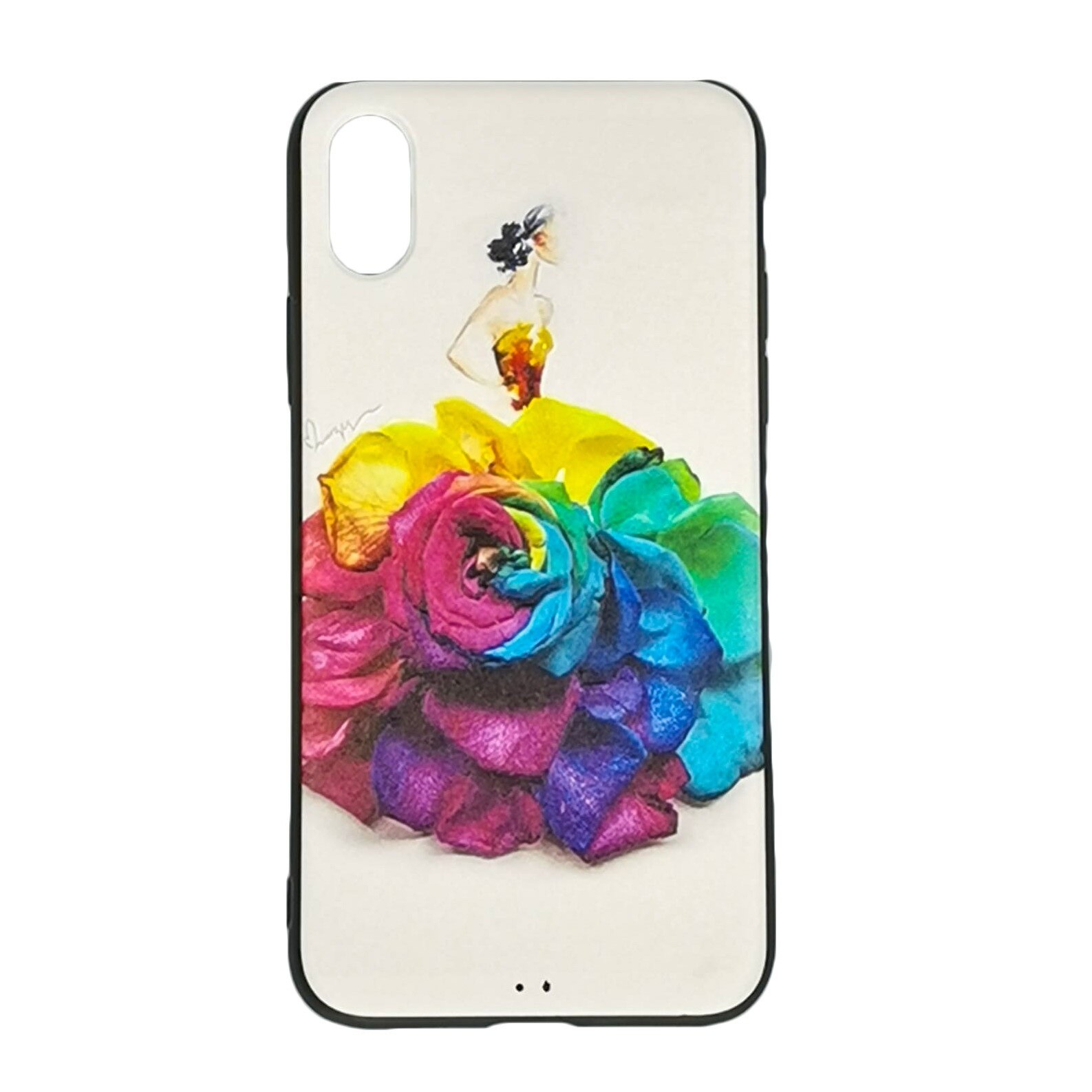 Husa de protectie din silicon IPhone 9 design imprimat Rose