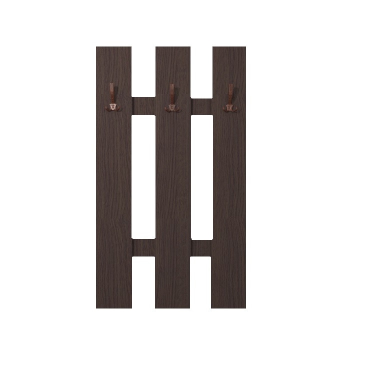 Cuier Trio Maxdeco wenge cu agatatori finisaj cupru