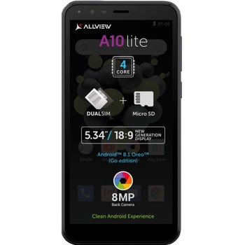 Telefon mobil Allview A10 Lite, Dual SIM, 16GB, 3G, Black Telefon mobil Allview A10 Lite, Dual SIM, 16GB, 3G, Black