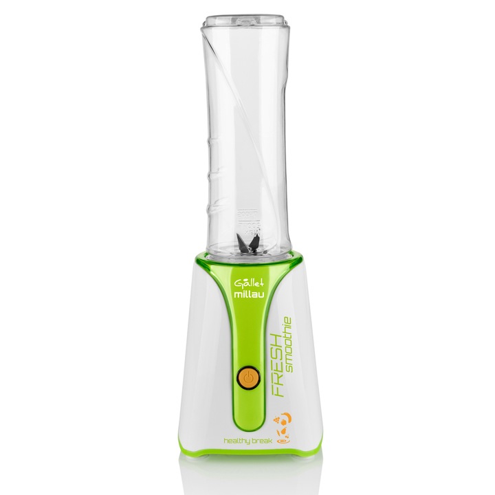 Смути блендер GALLET MILLAU MS590, 350 W, Съд без BPA 600 ml, бял със зелен