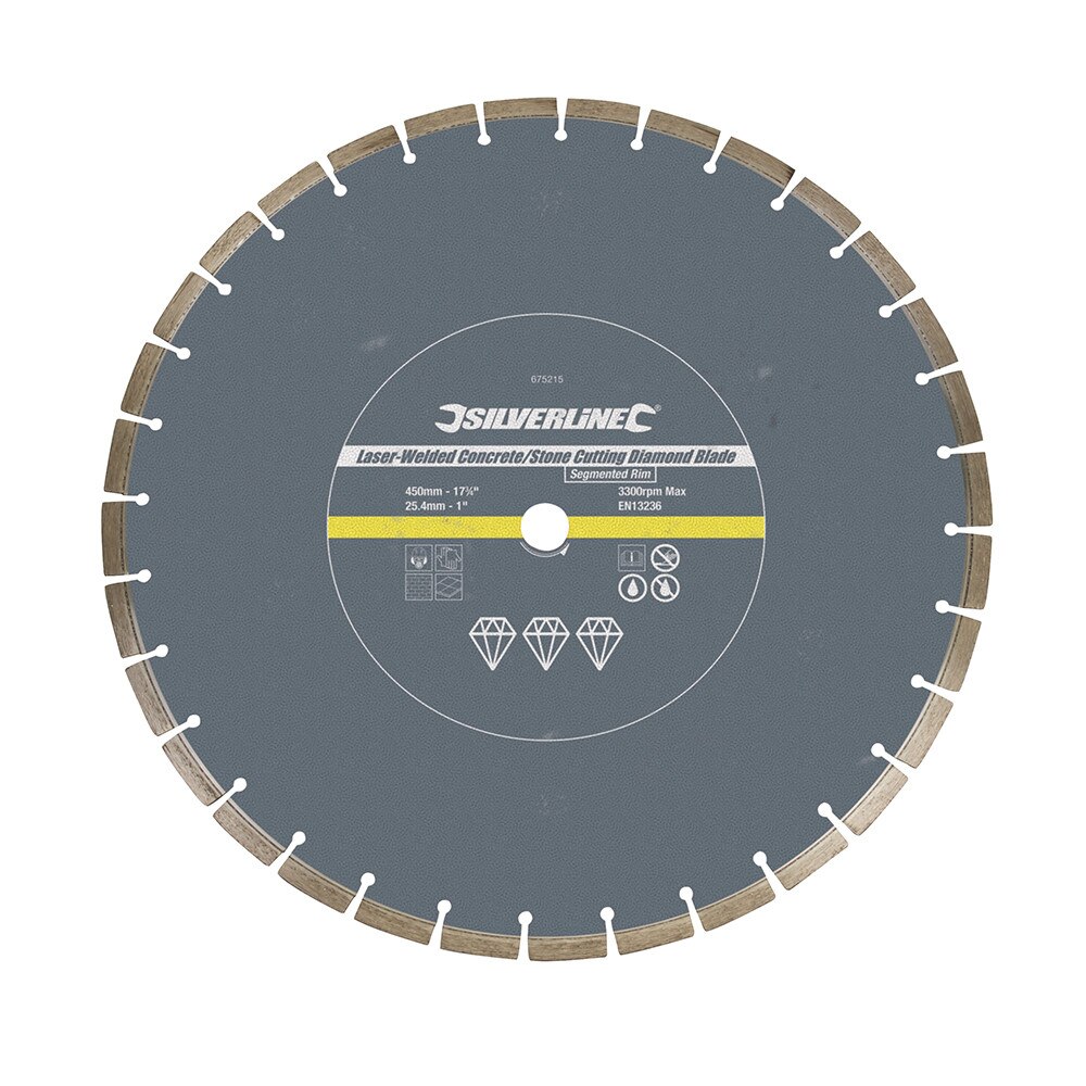 Disc circular segmente beton, piatra, 450 x 25.4mm, Silverline