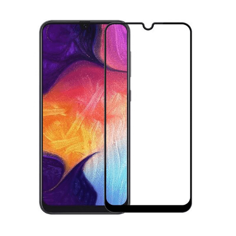 Folie protectie pentru Samsung Galaxy A30 din sticla securizata full size, negru