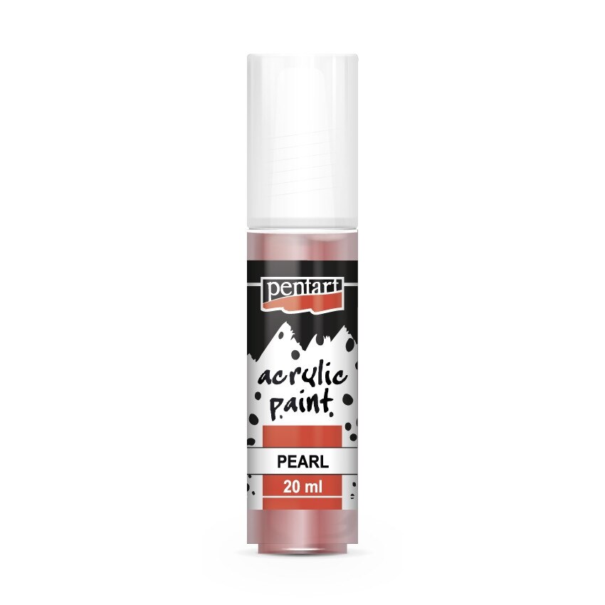 Vopsea acrilica sidefata pe baza de apa Pentart - roz, 20 ml