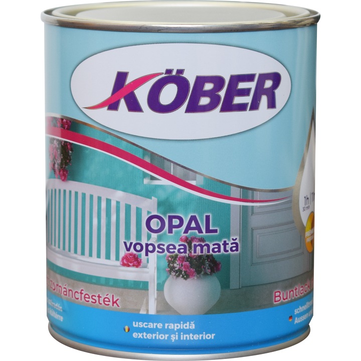 Vopsea mata KOBER Opal alb 0.75 L