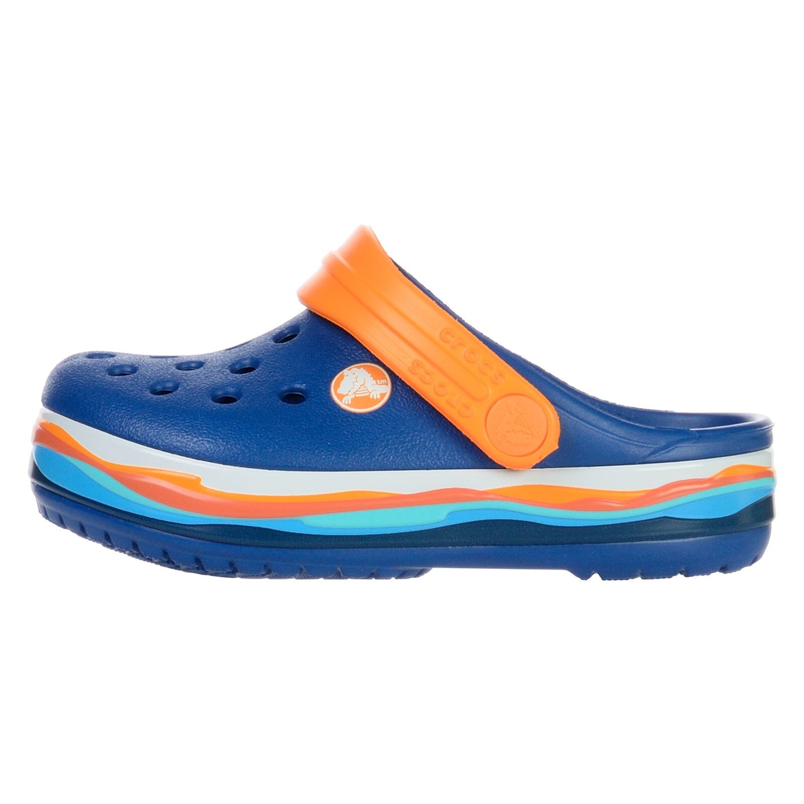 Slapi Crocs Crocband Wavy Band Clog K 2056974GX Copii, Albastru