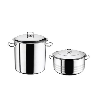 Set 4 piese oala cu capac otel inoxidabil HASCEVHER GASTRO 26,5 litri fund multistrat inductie+ oala adanca 21l Set 4 piese oala cu capac otel inoxidabil HASCEVHER GASTRO 26,5 litri fund multistrat inductie+ oala adanca 21l