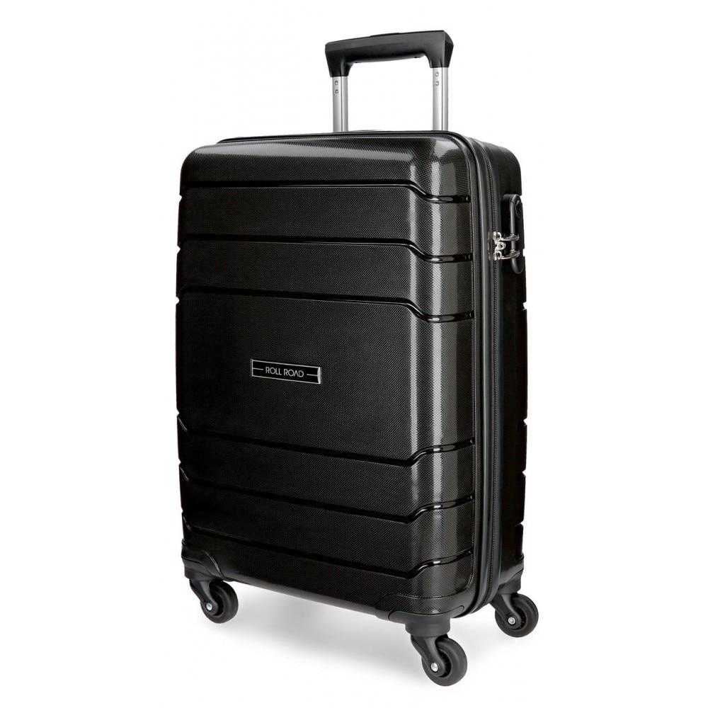 Troler Roll Road Fast, Negru, 4 roti, 55 cm