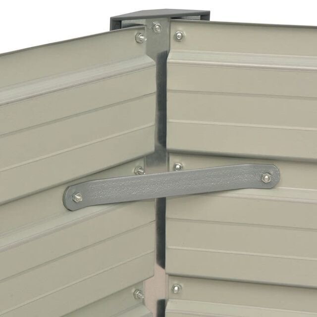 Pat inalt cu straturi, TOT, 129x129x46 cm, otel galvanizat, gri - eMAG.ro