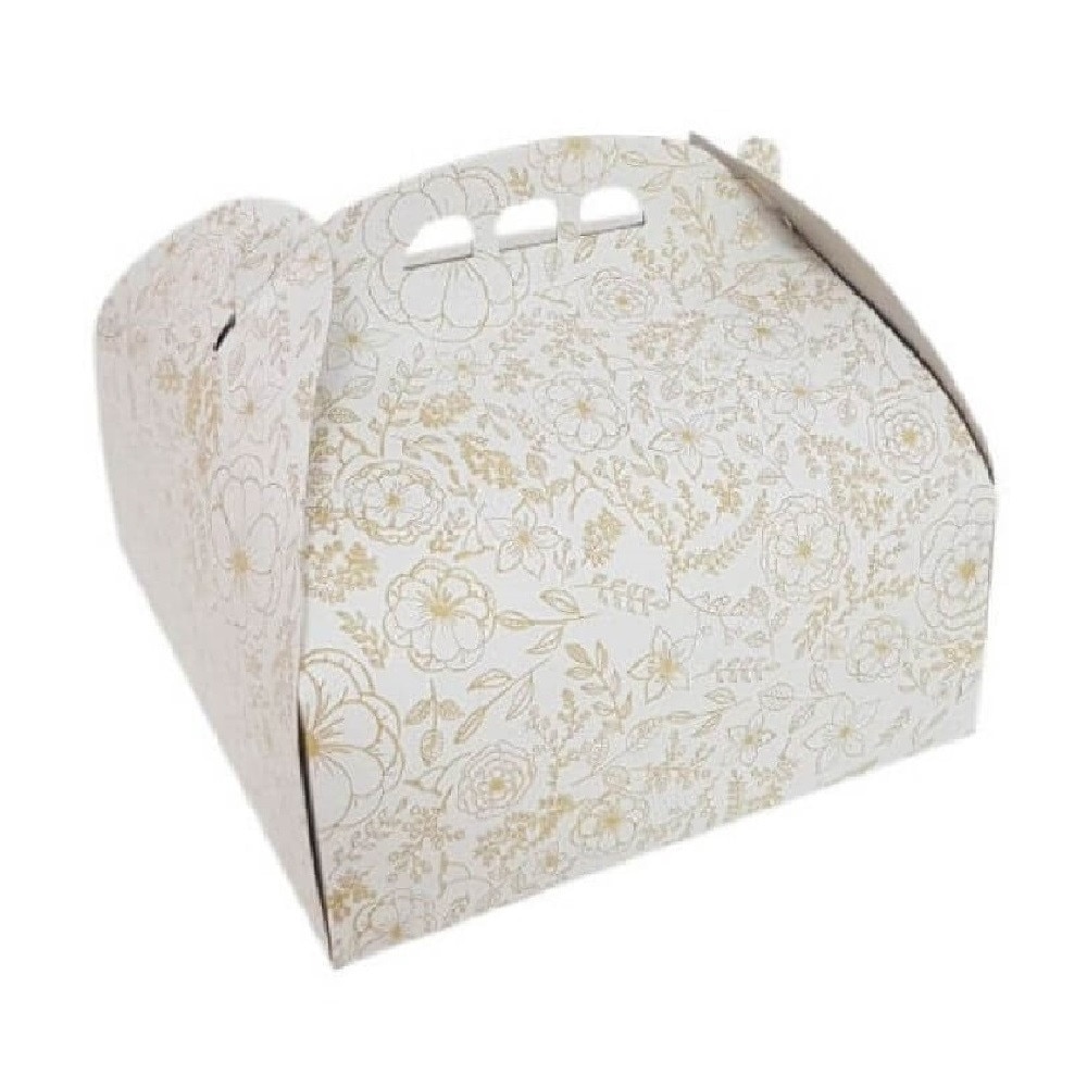 Set 25 Cutii pentru Tort CT2, 27x27 cm, Carton Duplex, Model Floral