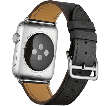Curea pentru Apple Watch 38mm piele iUni Single Tour Negru Curea pentru Apple Watch 38mm piele iUni Single Tour Negru