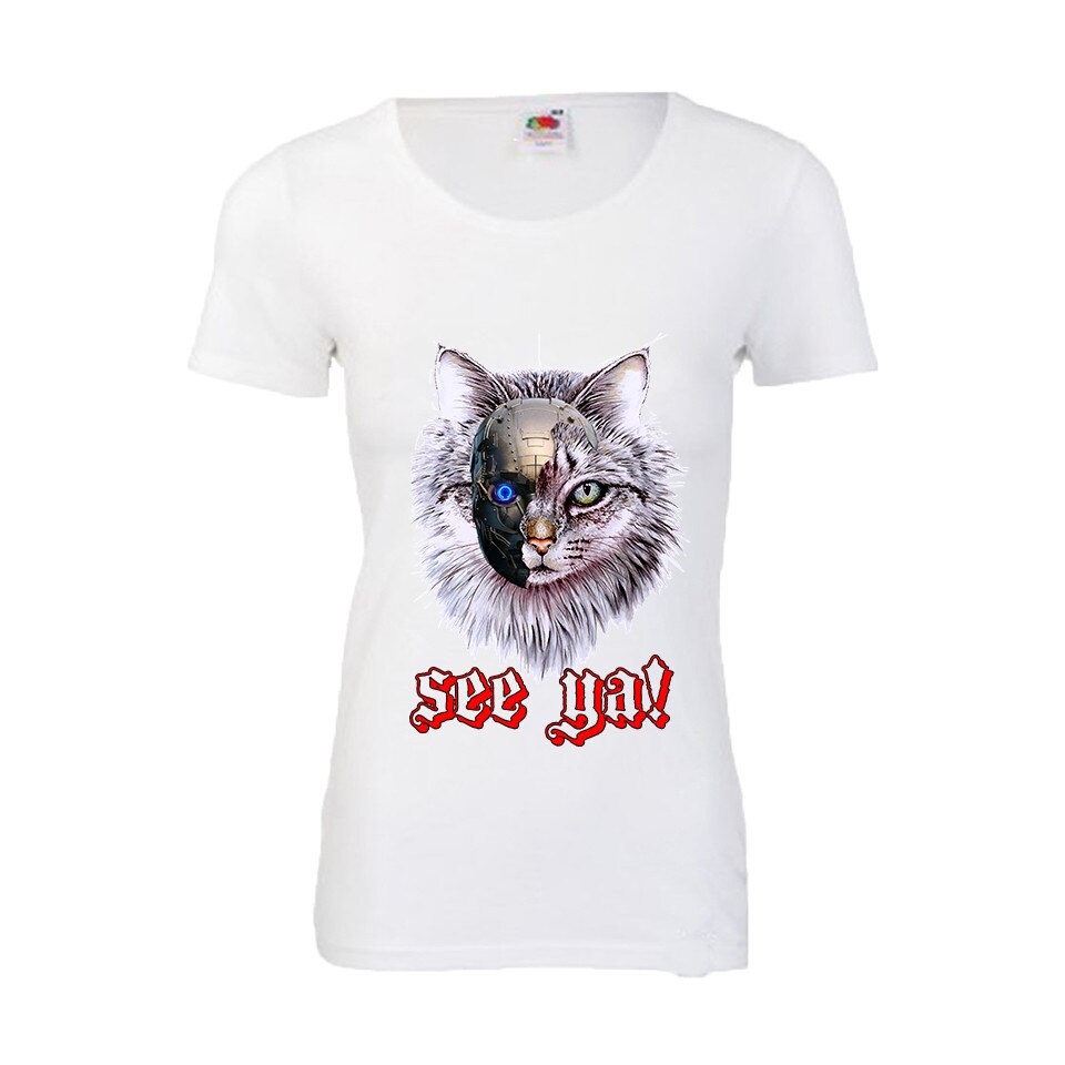 Tricou dama personalizat imprimeu SEE YA, S, alb
