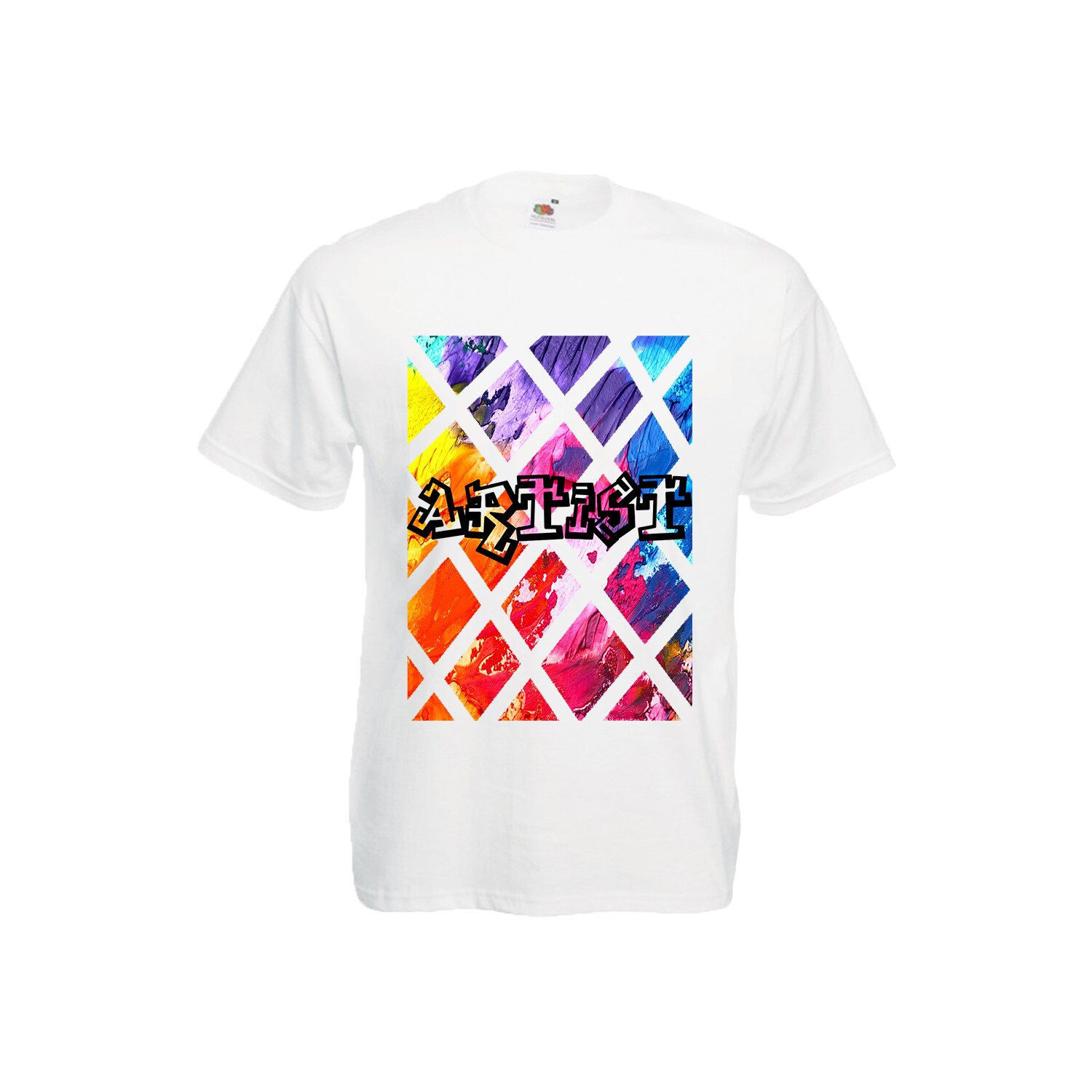Tricou barbatesc personalizat imprimeu ARTIST, L, alb