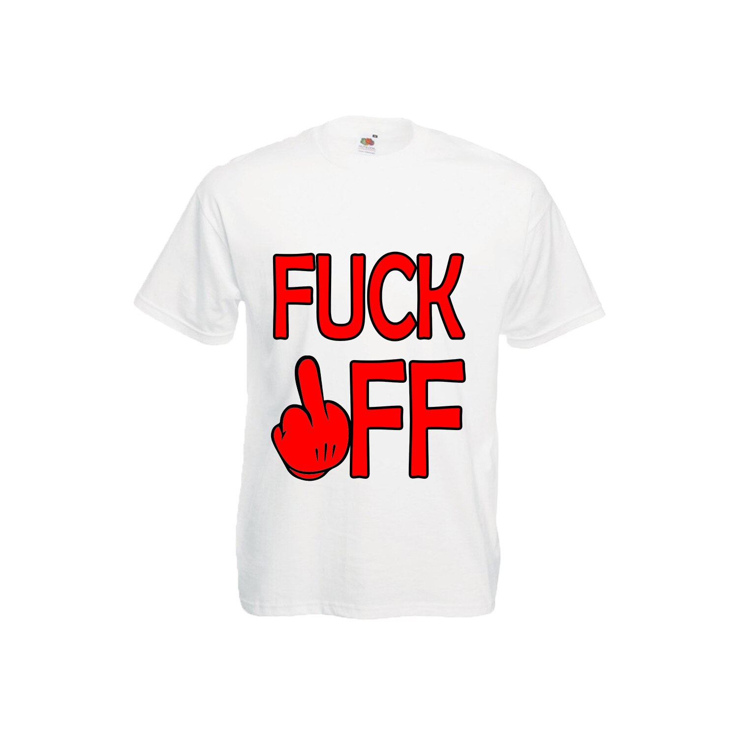 Tricou barbatesc personalizat imprimeu OFF, L, alb