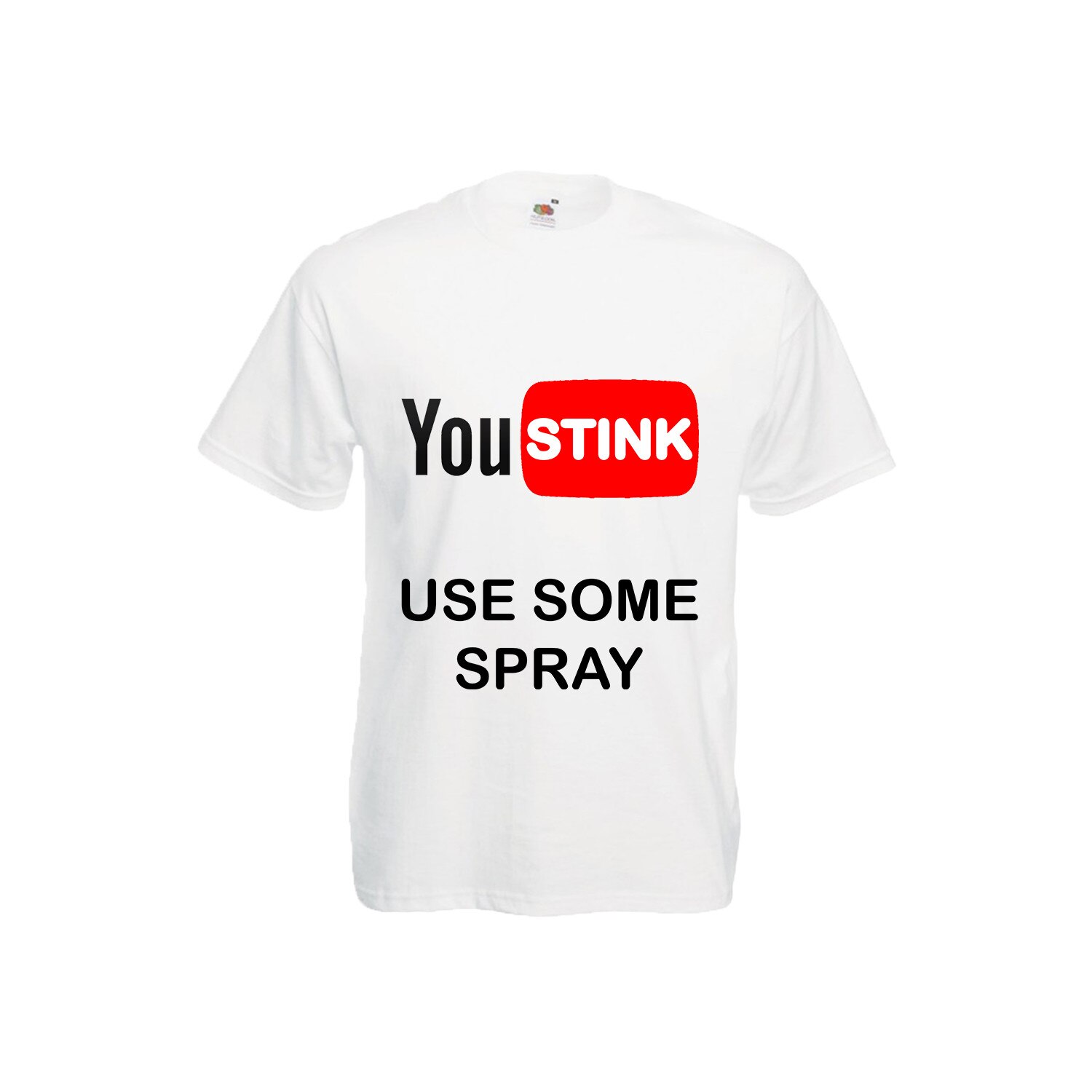 Tricou barbatesc personalizat imprimeu YOU STINK, XL, alb