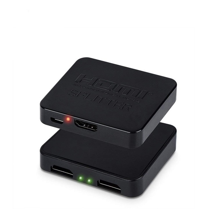 HOPE R HDMI 4Kx2K @ 30Hz osztó, 1 bemenet 2 kimenet, fekete