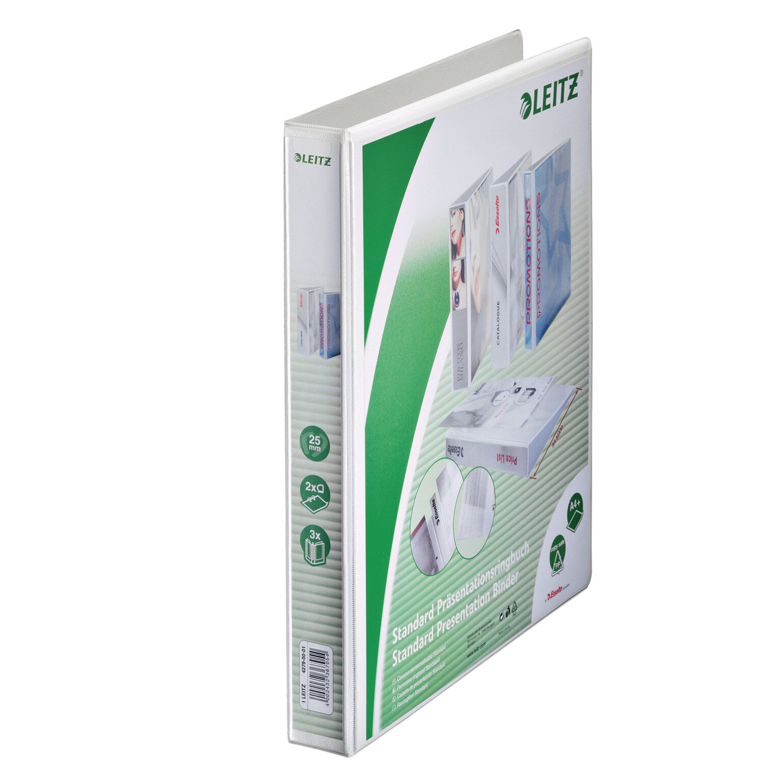 Caiet mecanic Leitz Panorama Maxi A4 4 inele, 3 buzunare 30 mm