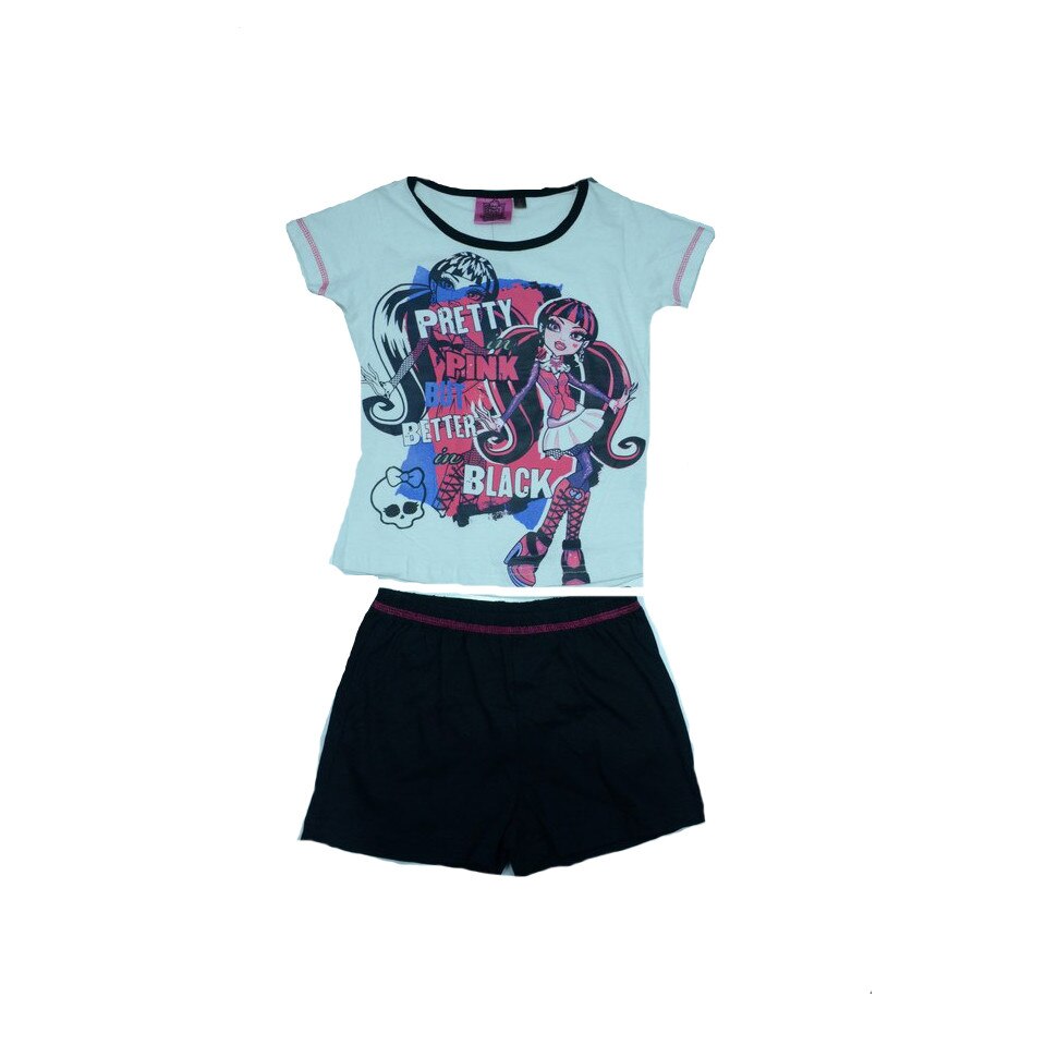 Compleu 2 piese fetite Setino Monster 830-125A1, Alb