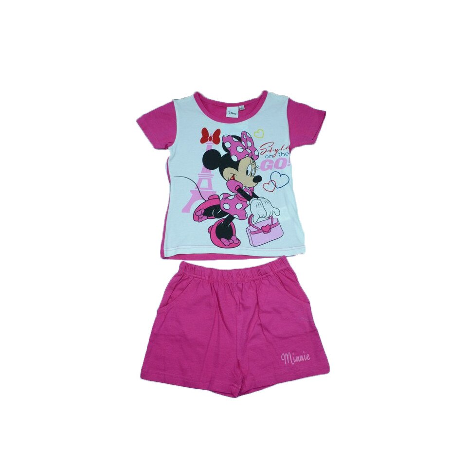 Compleu 2 piese de vara Minnie Mouse Setino 940-026, Roz, 116
