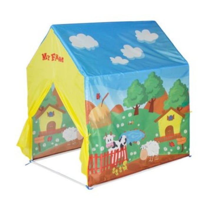 Topi Dreams Gyemek sátor állatos mintával, vízálló, összecsukható, beltéri és kültéri használatra, 102x95x72 cm
