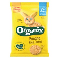 Rondele din orez expandat Bio Organix cu Banane, 50 g, de la 7 luni