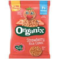 Rondele din orez expandat Bio Organix cu Capsuni, 50 g, de la 7 luni