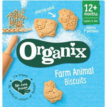 Biscuiti animale Bio Organix, 100 g, de la 12 luni Biscuiti animale Bio Organix, 100 g, de la 12 luni