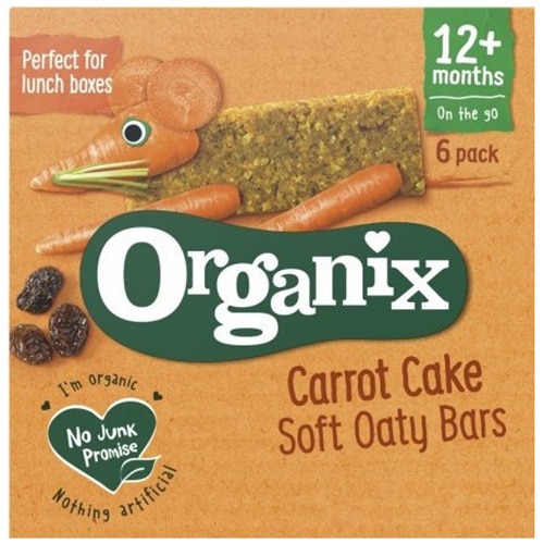 Batoane din ovaz Bio Organix cu Morcov si Mere, 6x30 g, de la 12 luni