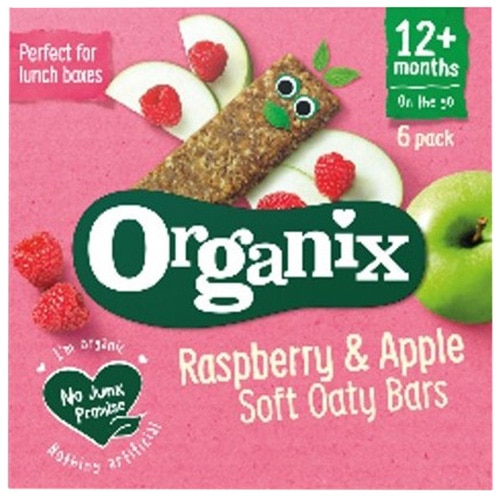 Batoane din ovaz Bio Organix cu Mere si Zmeura, 6x30 g, de la 12 luni