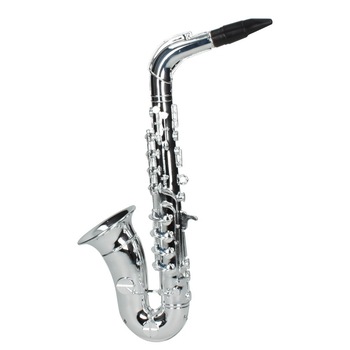 Saxofon Reig Musicales plastic, 8 note, 41 x 14 x 8 cm, +3 ani, argintiu, MGC Saxofon Reig Musicales plastic, 8 note, 41 x 14 x 8 cm, +3 ani, argintiu, MGC