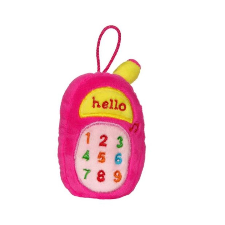 Extra rózsaszín telefon alakú csörgő hangokkal