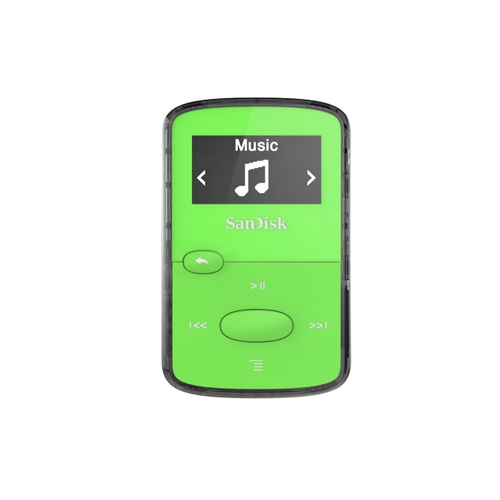 SanDisk CLip Jam MP3 Player 8GB, microSDHC, Radio FM, Green