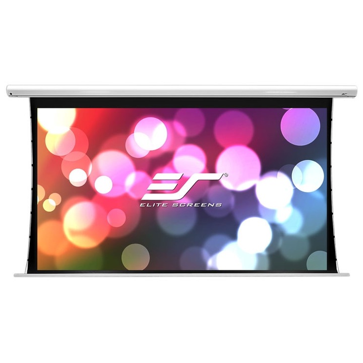Екран Elite Screen, SKT120XHW-E10, Saker Tension, 120" (16:9), 265.7 x 149.6 cm, Бял