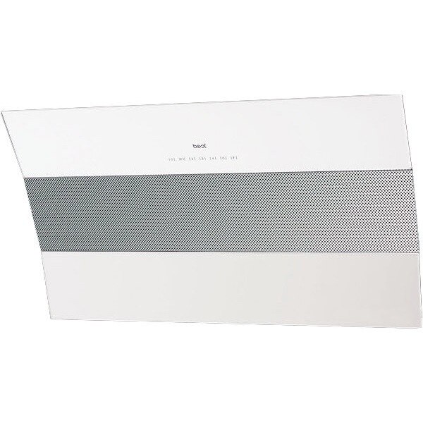 Hota decorativa Best Plana White 80 cm, putere de absorbtie 770 mc/h, 1 motor, 4 trepte de viteza, Alb/Inox