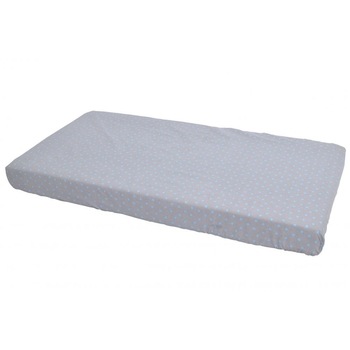 Cearceaf cu elastic din bumbac Blue Stars Grey Cearceaf cu elastic din bumbac Blue Stars Grey