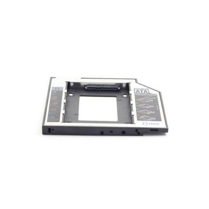Adaptor SATA 2.5 "Gembird, 5,25", grosime 12 mm, 127 x 12 x 130 mm, Alb/Gri