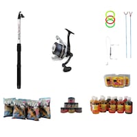 Set Complet Lanseta Xtreme Fishing 3.0m+Mulineta Extrem Fishing 4000 echipata cu fir+Suporti lanseta+montura+bambina+nada dual fish
