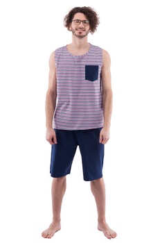 Pijama barbati PJB114, imprimat, Uniconf, Multicolor Pijama barbati PJB114, imprimat, Uniconf, Multicolor
