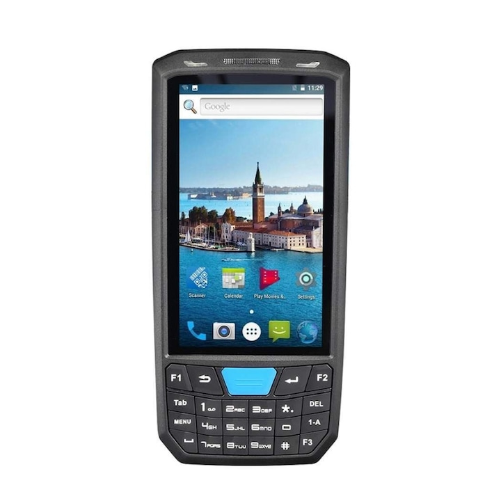 Issyzone PDA 2D vonalkód olvasó, Bluetooth, WiFi, POS slot SIM 4G, TF, GPS