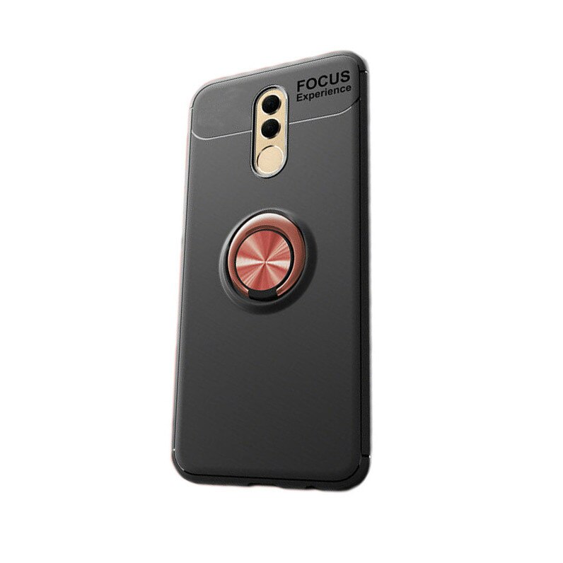 Carcasa IPhone 8 Plus slim Suport tip Inel auriu , Silicon Culoare Negru