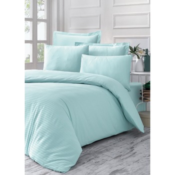 Lenjerie pentru pat dublu Bambus Deluxe Victoria VKD-Line Mint Lenjerie pentru pat dublu Bambus Deluxe Victoria VKD-Line Mint