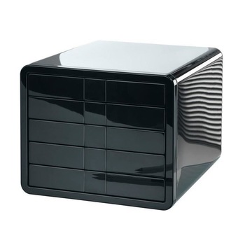 Organizator de birou HAN iBox cu 5 sertare, A4, din plastic lucios, 247 x 29 5x 355 mm, negru Organizator de birou HAN iBox cu 5 sertare, A4, din plastic lucios, 247 x 29 5x 355 mm, negru