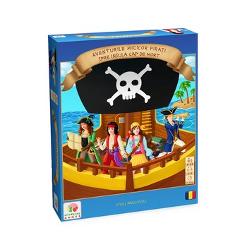 Joc de societate, Mindplay Games, Aventurile micilor pirati spre insula Cap de Mort, 4 ani +, limba romana Joc de societate, Mindplay Games, Aventurile micilor pirati spre insula Cap de Mort, 4 ani +, limba romana