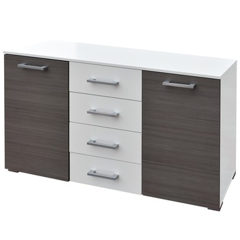 Comoda CRUISE, 134x41x81cm, Wenge Dakar + Alb Comoda CRUISE, 134x41x81cm, Wenge Dakar + Alb