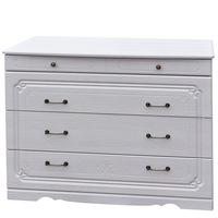 Comoda LUISE, 107x47x86cm, MDF Alb cu Auriu