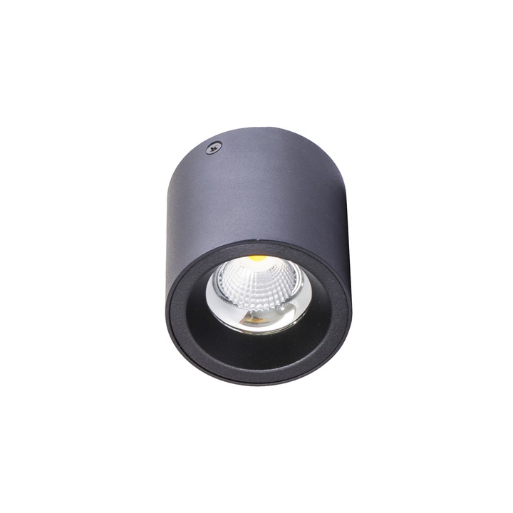 Spot LED 20W/ora, 2280lm - 50 000 ore, 3000K lumina calda, aplicat, LED Market®, M1810B, Corp Negru, clasa energetica E