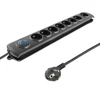 prelungitor electric cu cablu protectie supratensiune si comutator  qoltec  8 prize  3 m  negru imagen 54_0_
0