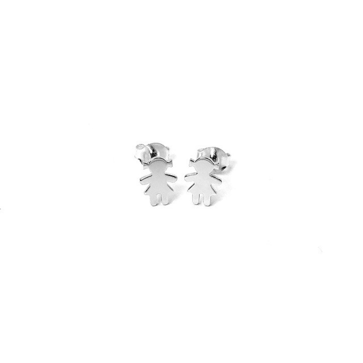 Cercei fetita din argint rodinat, ARTOR, CS8, Argintiu