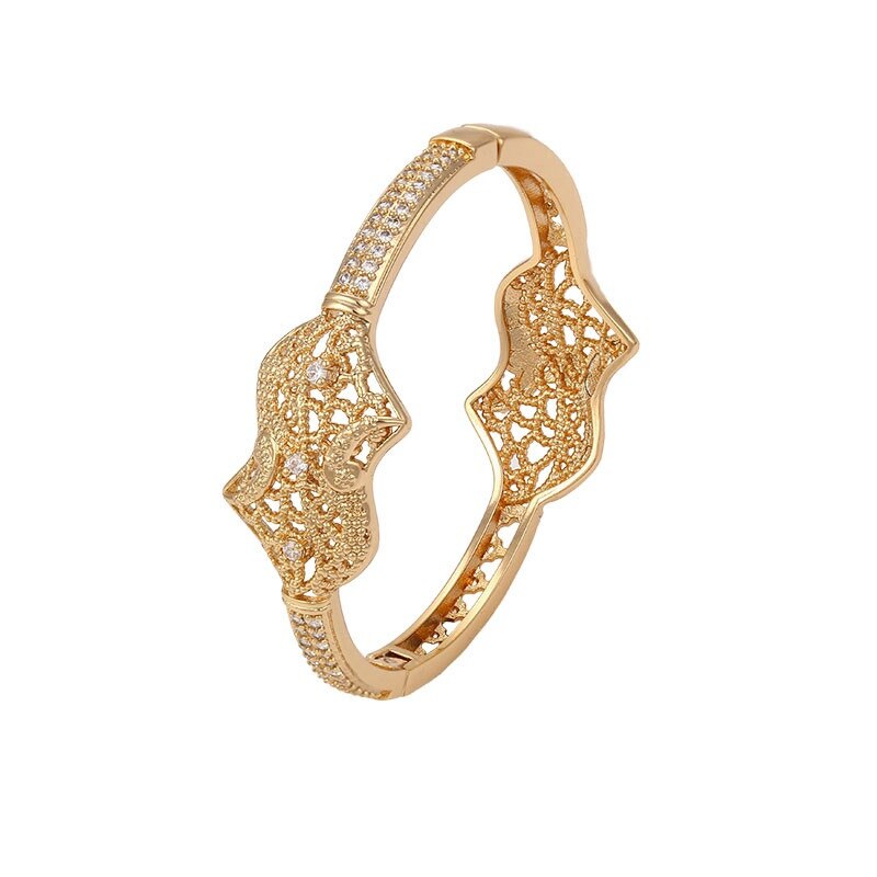Bratara Anebris Brilliant, dublu placata Aur 18K, diametru 56mm
