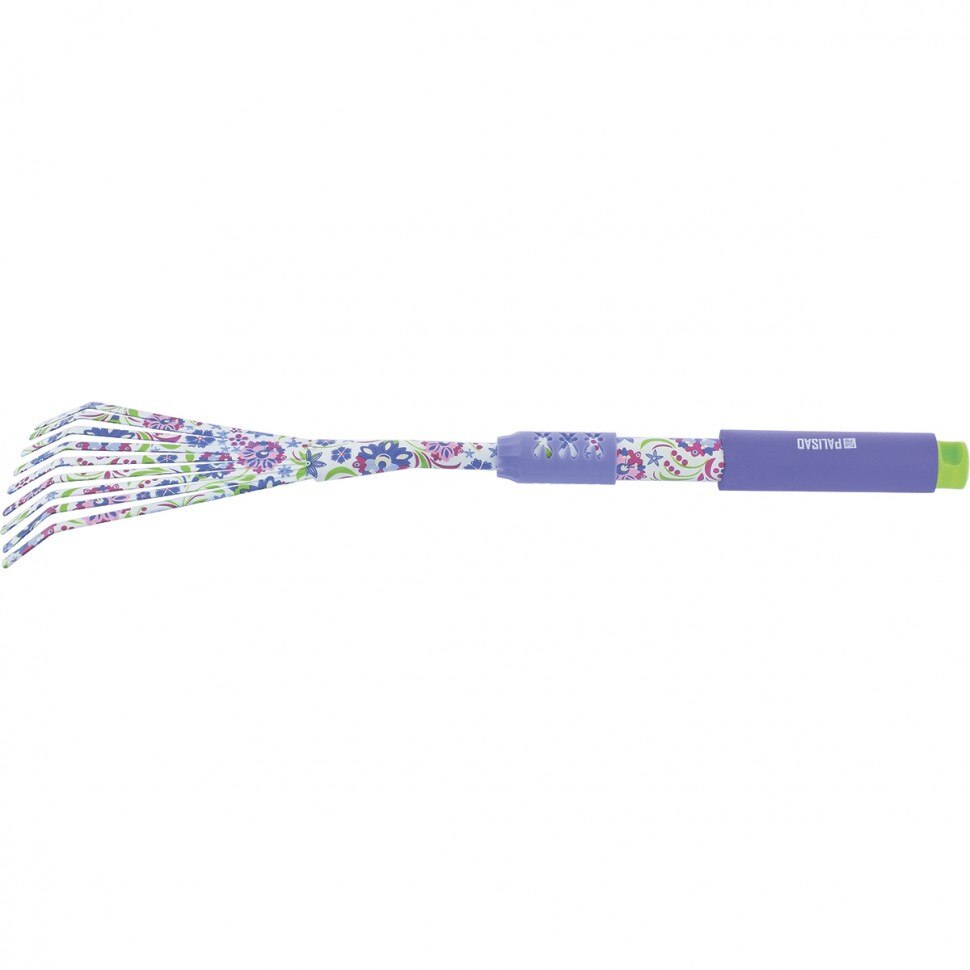 Grebla pentru frunze, dinti alungiti plati, coada cauciucata, PALISAD