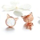 Cercei din argint Rose Gold Cat